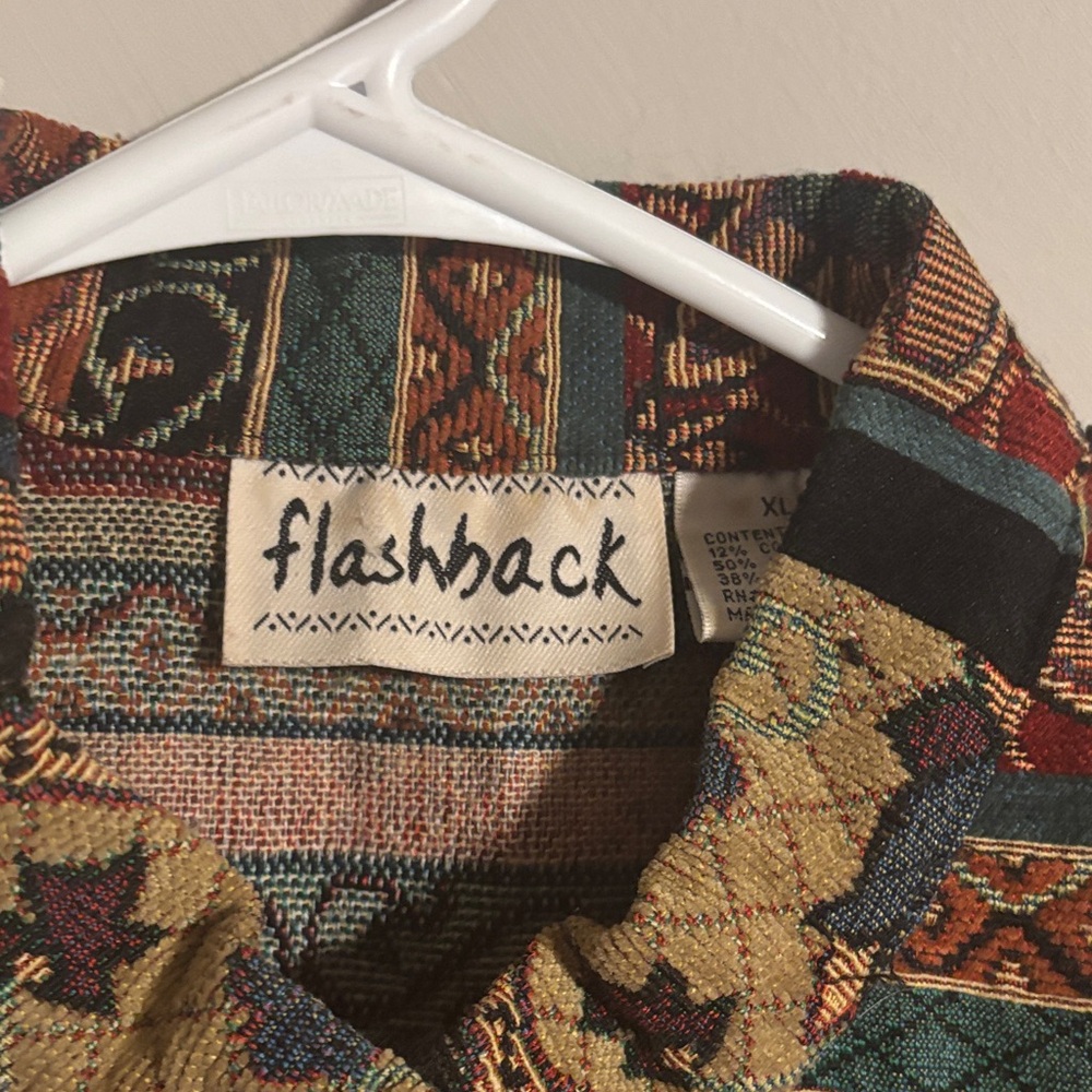 Women's Vintage Patterned Jacket Flashback Size Xl - image 4